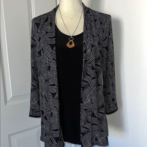 Liz McCoy Black & White One Piece Blouse